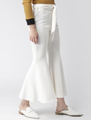 tie-knot front flared trouser - 16017977 - Standard Image - 2