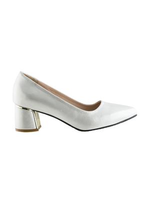 silver slip on pumps - 16019464 - Standard Image - 2