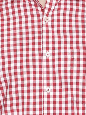 red checkered casual shirt - 16021496 - Standard Image - 5