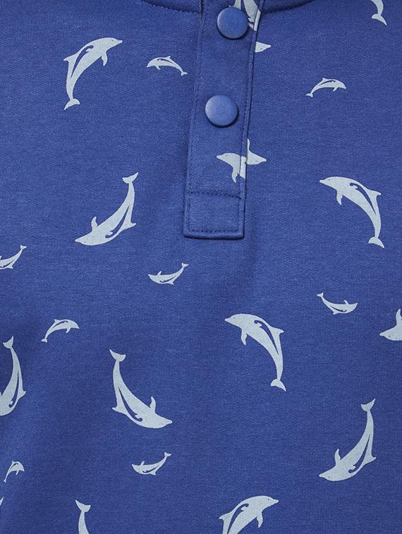blue printed sweatshirt - 16021542 - Zoom Image - 5