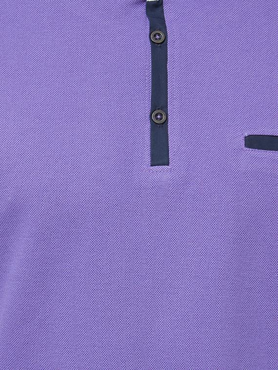purple solid collared t-shirt - 16021563 - Zoom Image - 5