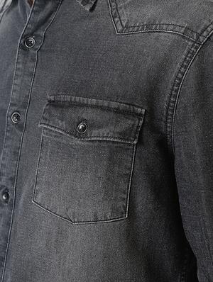 grey faded casual shirt - 16021615 - Standard Image - 5