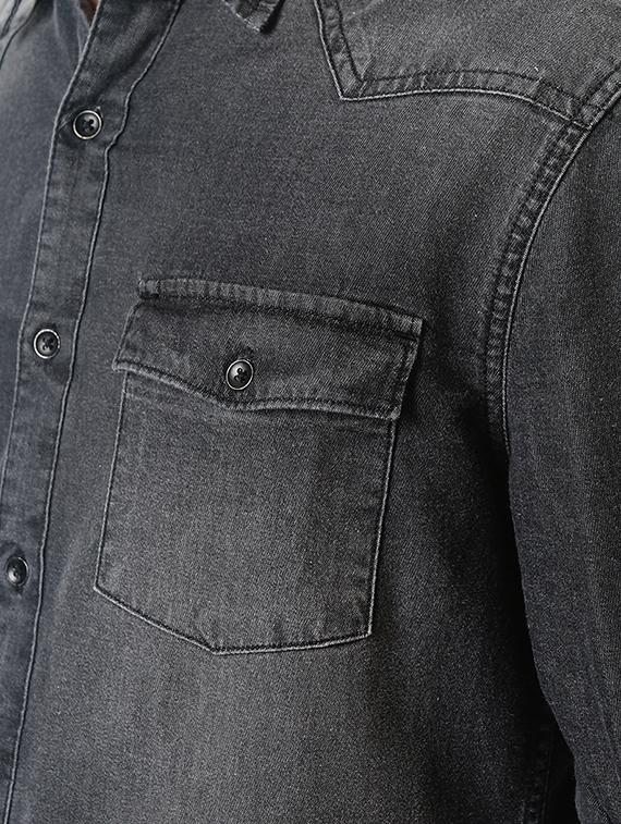 grey faded casual shirt - 16021615 - Zoom Image - 5