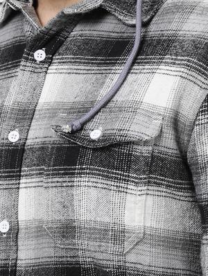 grey checkered casual shirt - 16021616 - Standard Image - 5