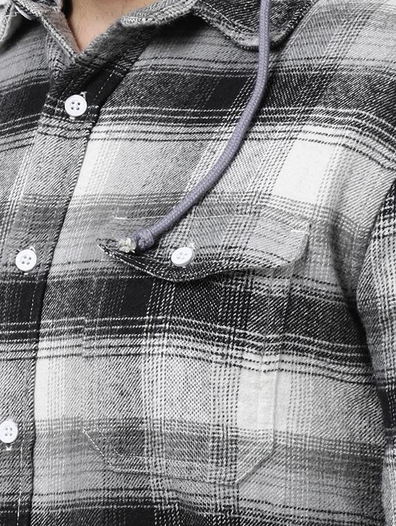 grey checkered casual shirt - 16021616 - Zoom Image - 5