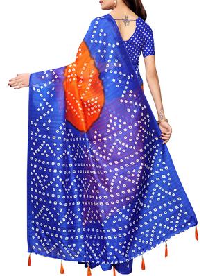 Bandhani printed bhagalpuri saree with blouse - 16023593 - Standard Image - 2
