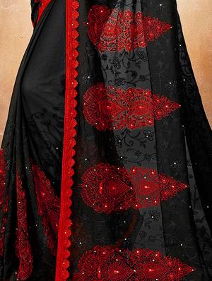 Tonal embroidered saree with blouse - 16023629 - Standard Image - 2