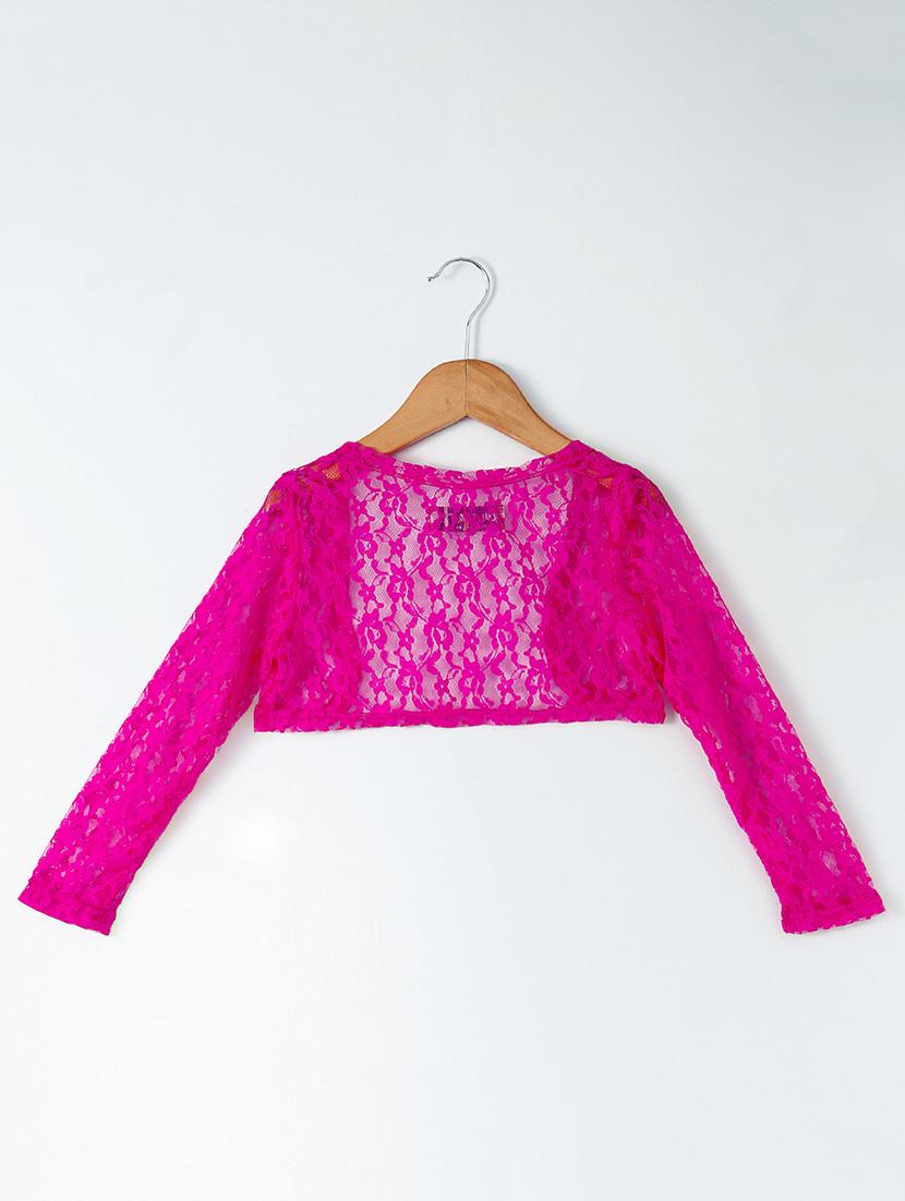 pink lace shrug - 16024518 - Zoom Image - 2