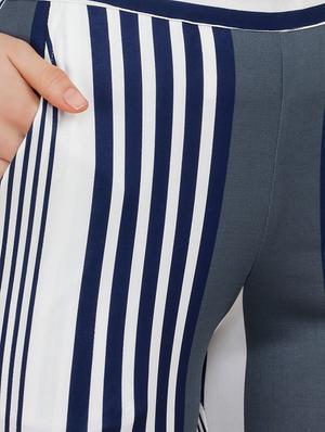 ruffled hem striped trouser - 16024657 - Standard Image - 5
