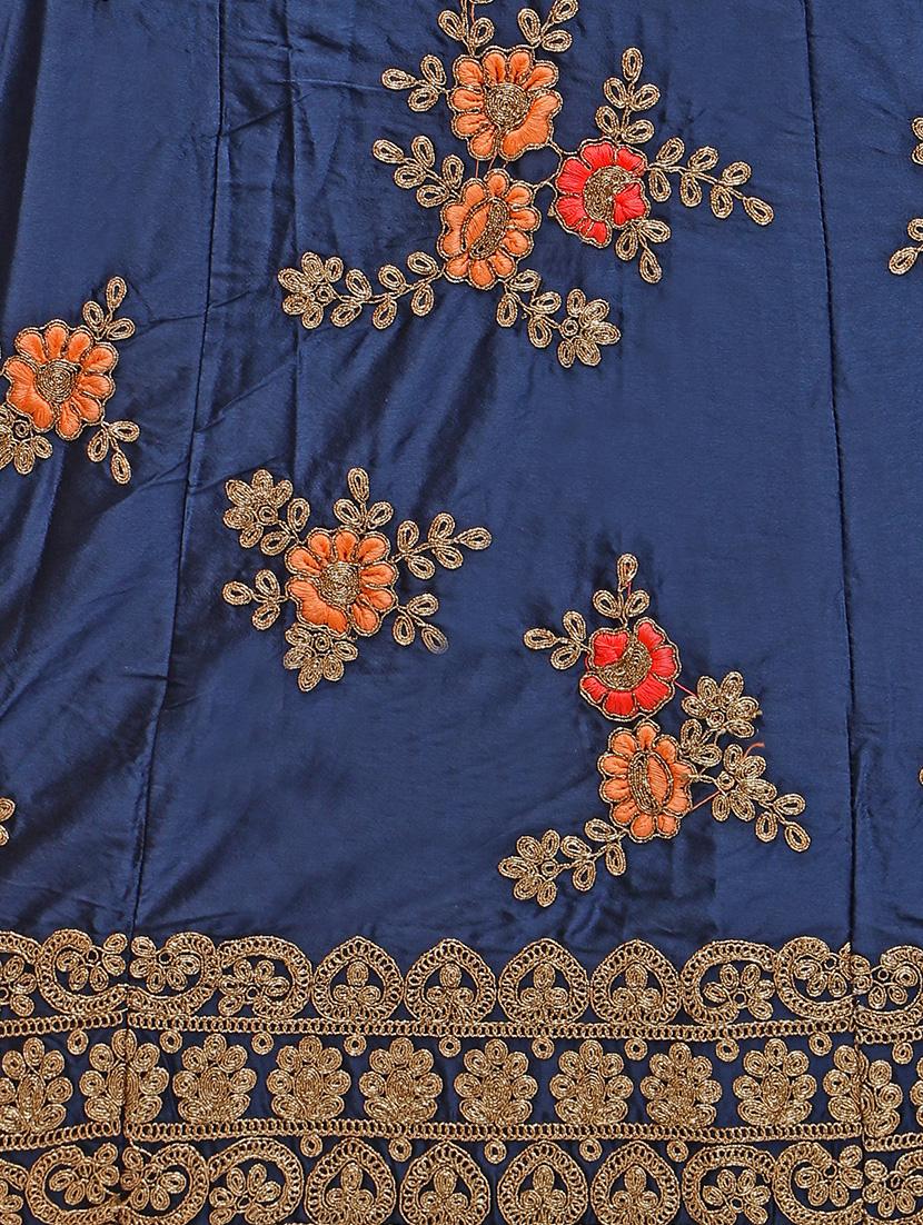 embroidered a-line lehenga - 16024926 - Zoom Image - 5