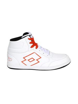 white leatherette lace up sneakers - 16025782 - Standard Image - 2