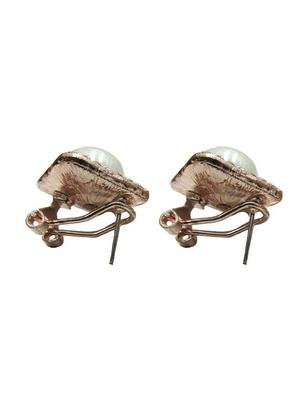 white metal studs earring - 16025900 - Standard Image - 2