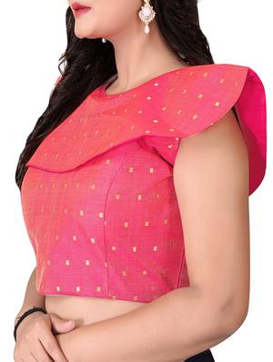 pink silk brocade blouse - 16027684 - Standard Image - 2