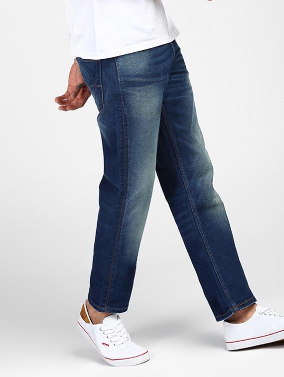 blue cotton heavy washed jeans - 16027933 - Zoom Image - 2