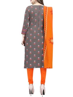 printed unstitched suit - 16029290 - Standard Image - 2