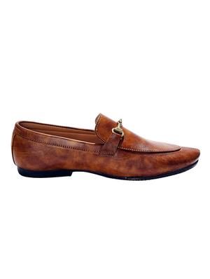 brown leatherette slipons - 16039478 - Standard Image - 2