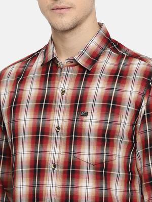 red checkered casual shirt - 16039582 - Standard Image - 5