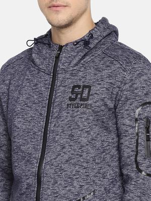blue melange sweatshirt - 16039641 - Standard Image - 5