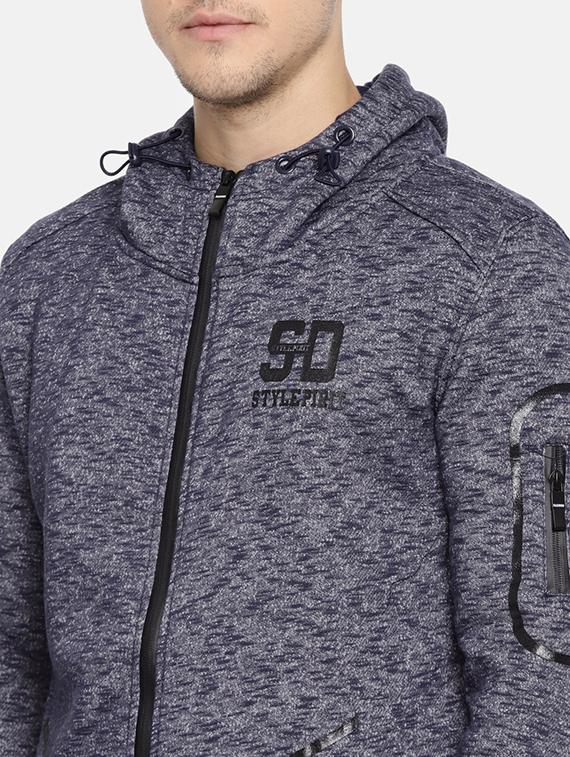 blue melange sweatshirt - 16039641 - Zoom Image - 5