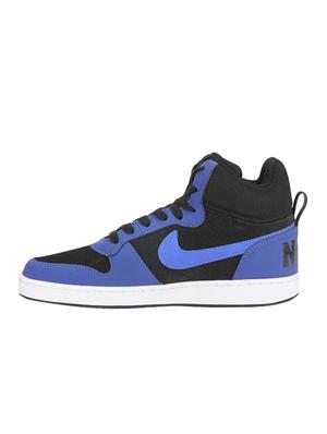 nike court borough mid black & blue ankle high sneakers - 16040131 - Standard Image - 2