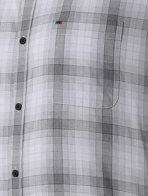 grey printed casual shirt - 16040235 - Standard Image - 5