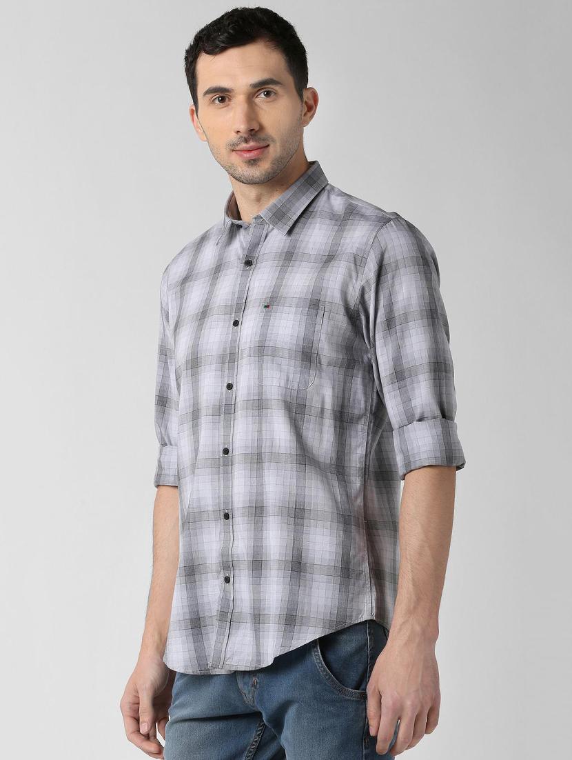 grey printed casual shirt - 16040235 - Zoom Image - 2