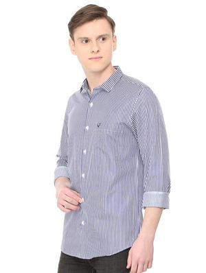 blue cotton casual shirt - 16040245 - Standard Image - 2