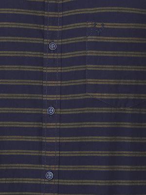 navy blue cotton casual shirt - 16040246 - Standard Image - 5