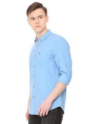 blue cotton casual shirt - 16040249 - Standard Image - 2