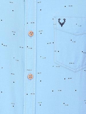 blue cotton casual shirt - 16040249 - Standard Image - 5