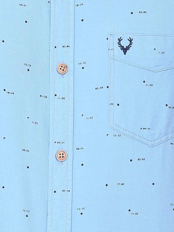 blue cotton casual shirt - 16040249 - Zoom Image - 5