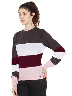 crew neck striped pullover - 16040294 - Standard Image - 2