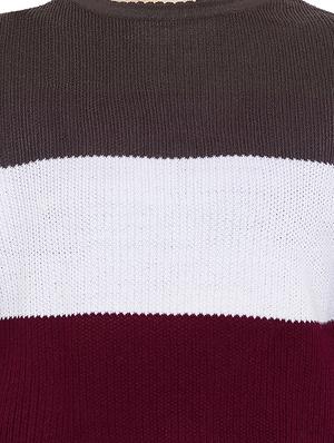 crew neck striped pullover - 16040294 - Standard Image - 5