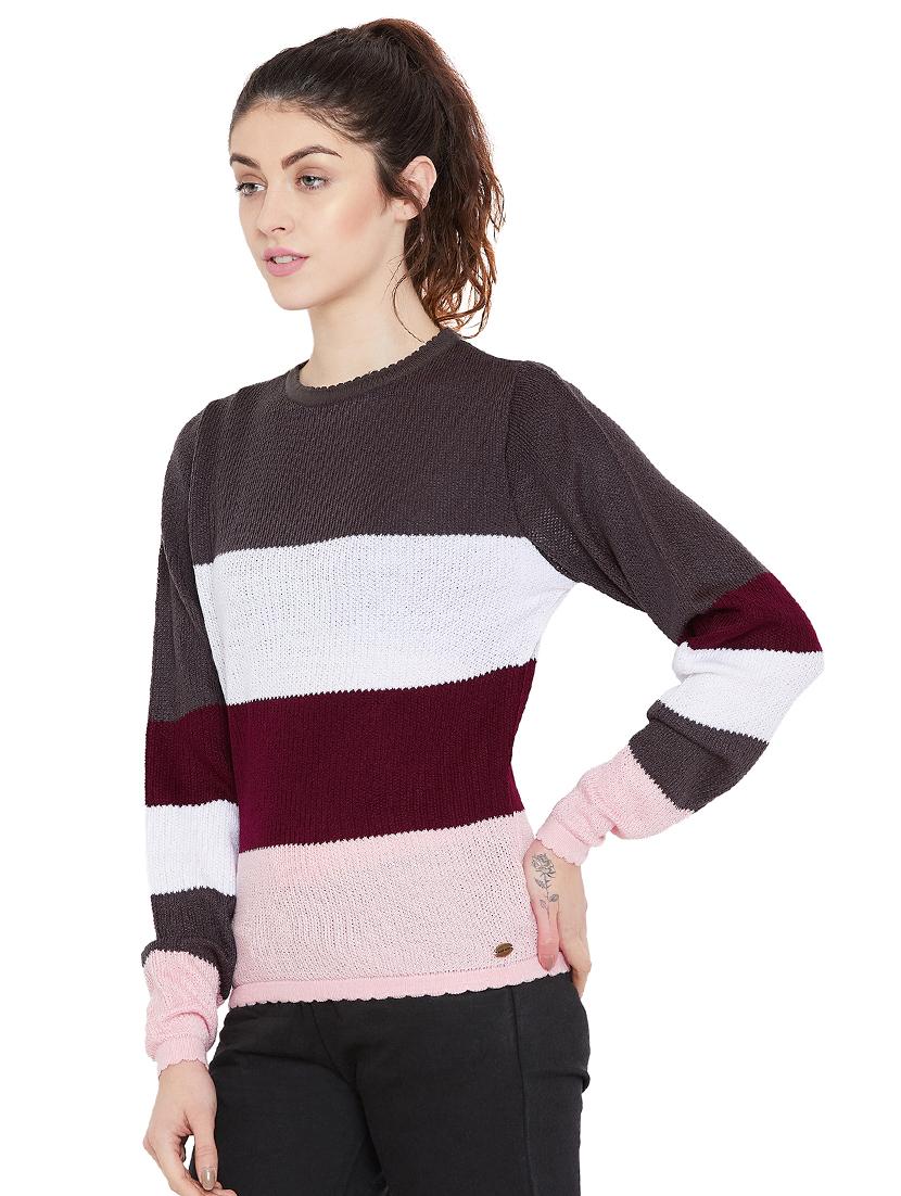 crew neck striped pullover - 16040294 - Zoom Image - 2