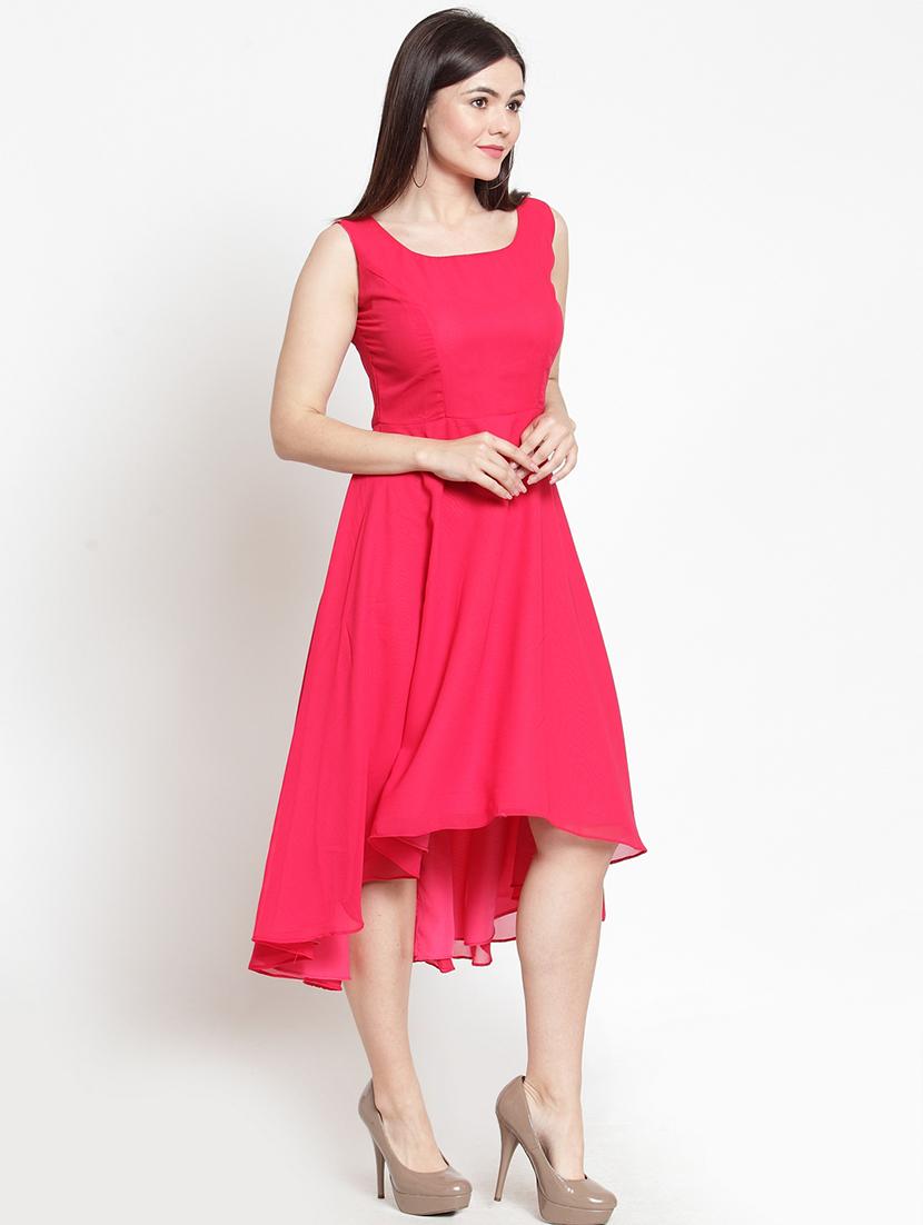 scoop neck high low dress - 16040297 - Zoom Image - 2