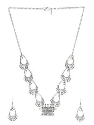 silver metal short necklace - 16040836 - Standard Image - 2