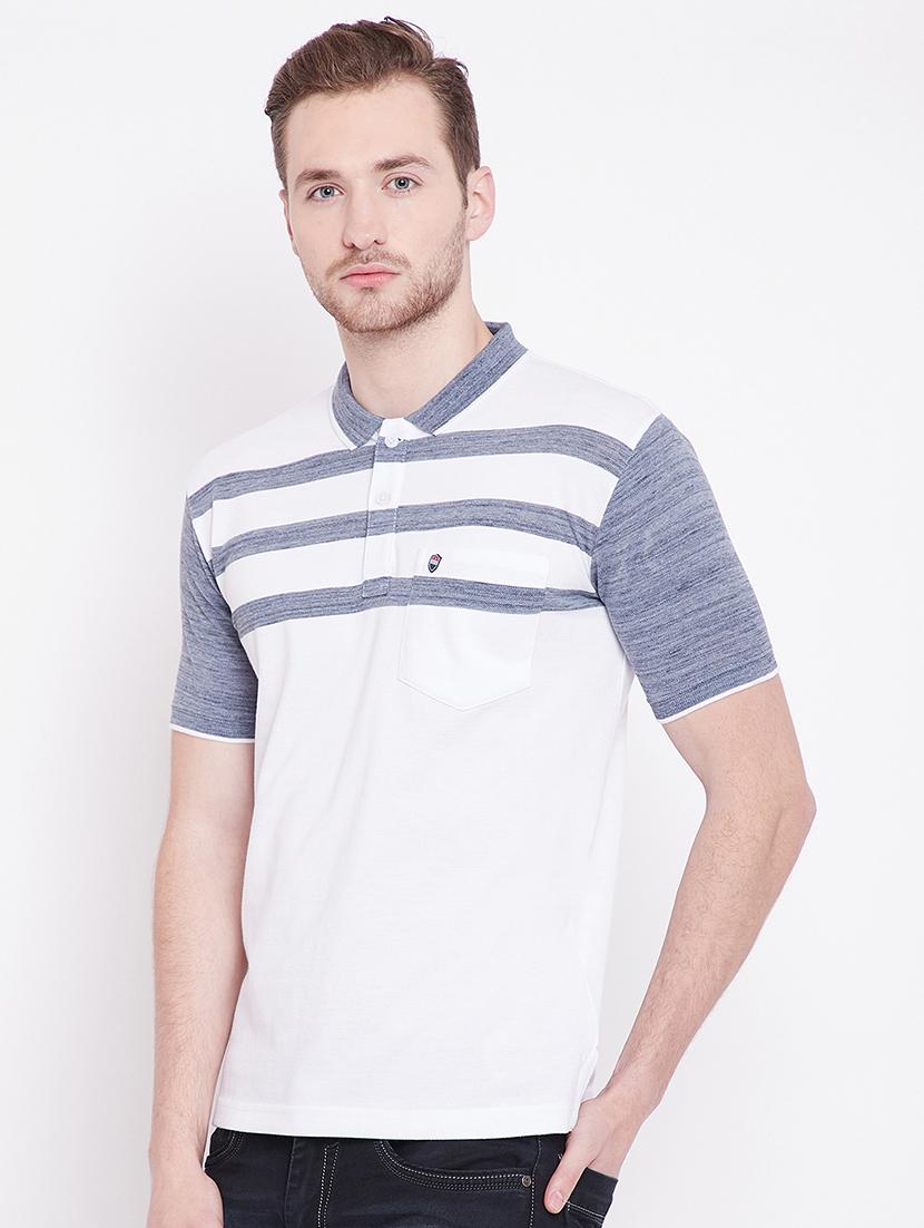 white striped polo t-shirt - 16041797 - Zoom Image - 2