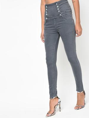 high rise skinny fit jeans - 16042135 - Standard Image - 2