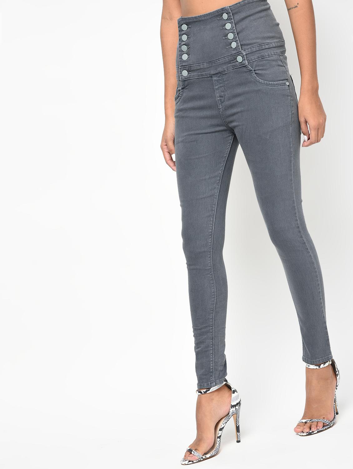 high rise skinny fit jeans - 16042135 - Zoom Image - 2