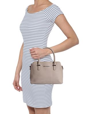 beige leatherette (pu) regular handbag - 16042402 - Standard Image - 5