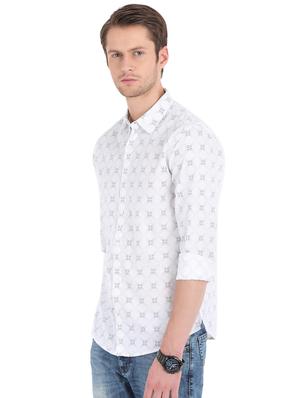 white cotton casual shirt - 16043436 - Standard Image - 2
