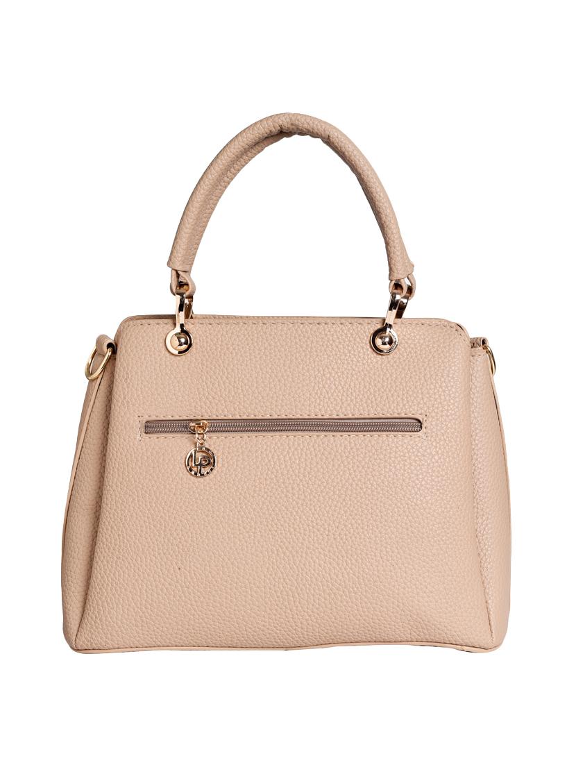 beige leatherette (pu) satchel - 16044266 - Zoom Image - 2