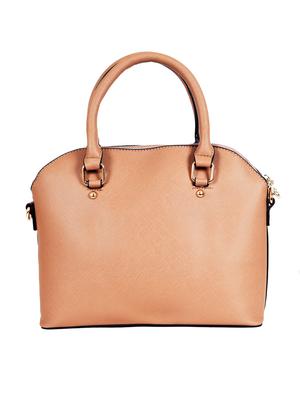 beige leatherette (pu) satchel - 16044281 - Standard Image - 2