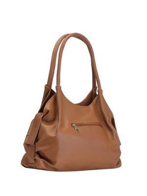 tan leatherette (pu) regular handbag - 16045190 - Standard Image - 2