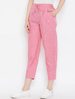 pleat detail drawstring cropped pant - 16046985 - Standard Image - 2