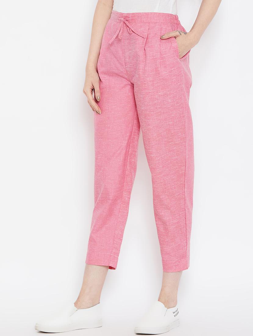 pleat detail drawstring cropped pant - 16046985 - Zoom Image - 2