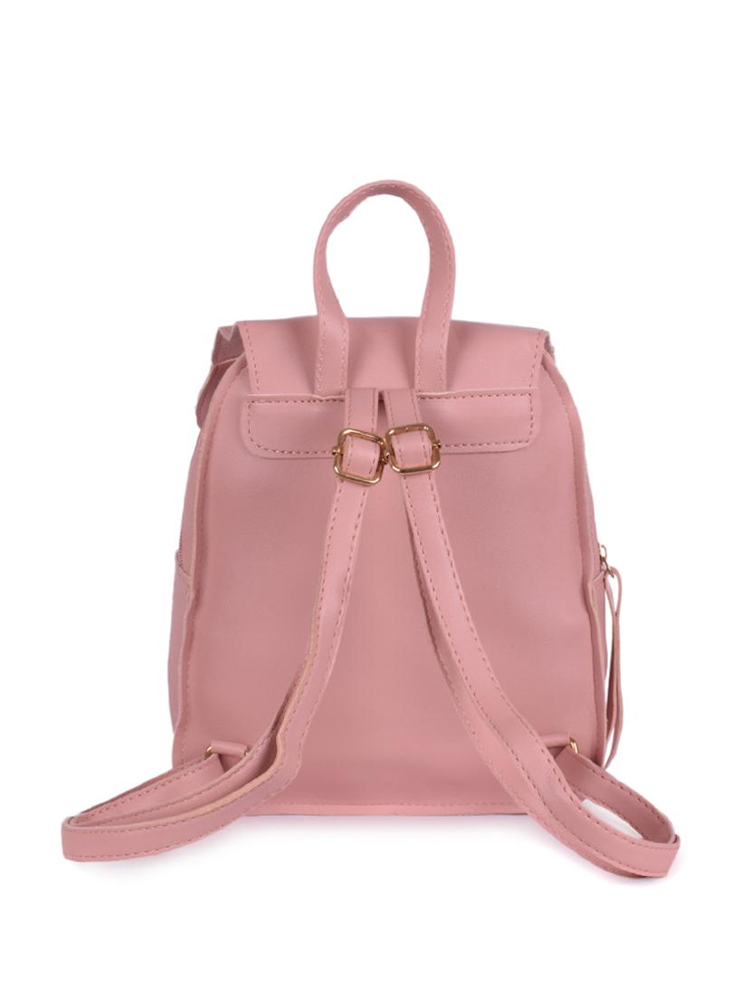 pink leatherette (pu) fashion backpack - 16047389 - Zoom Image - 2
