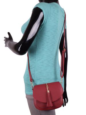 red leatherette (pu) regular sling bag - 16047444 - Standard Image - 5