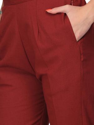solid straight tapered pant - 16049756 - Standard Image - 5