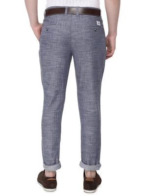 blue cotton chinos casual trousers - 16050983 - Standard Image - 2